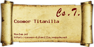 Csomor Titanilla névjegykártya